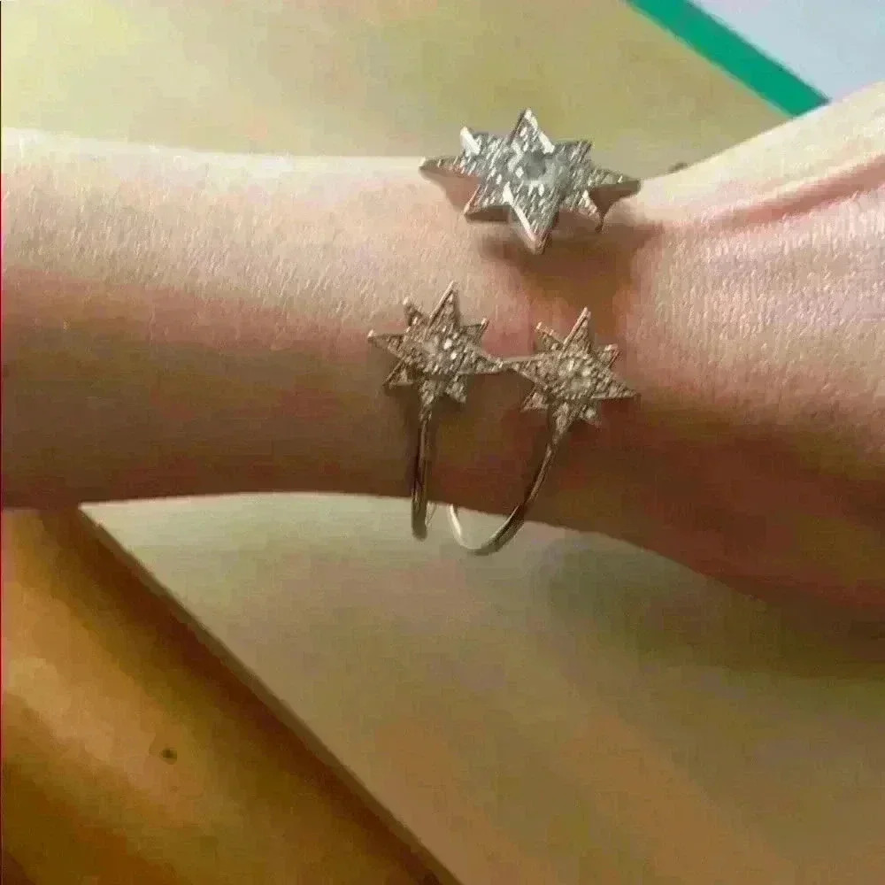 🏖️ Summer Jewelry Sale!! Cuff bracelet Silver stars ✨ - Picture 4 of 8